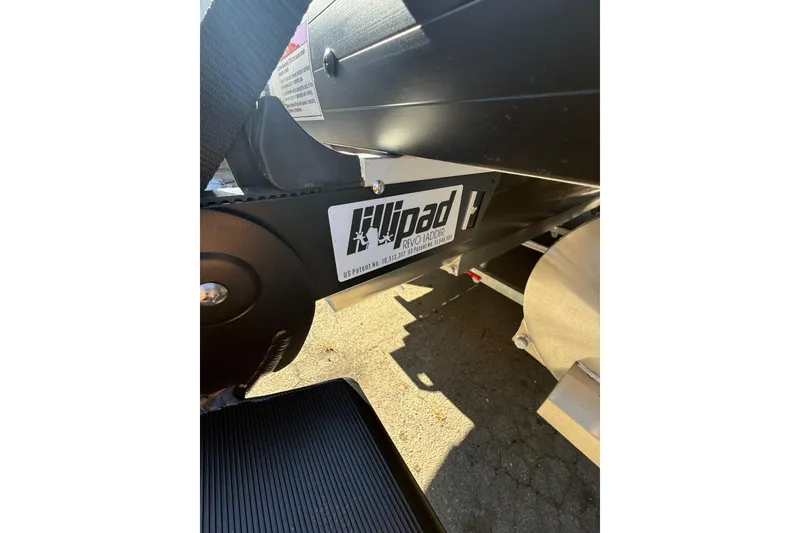 Slide: The Image of Close-up of 2026 Viaggio X22Q boat component with HHPad label in sunlight. - 32