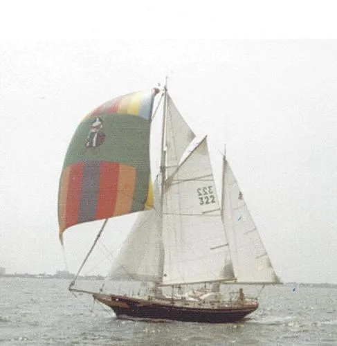 Slide: The Image of Van Dam 32 Cold Molded Custom Gaff-Rigged Ketch 1984 - 4