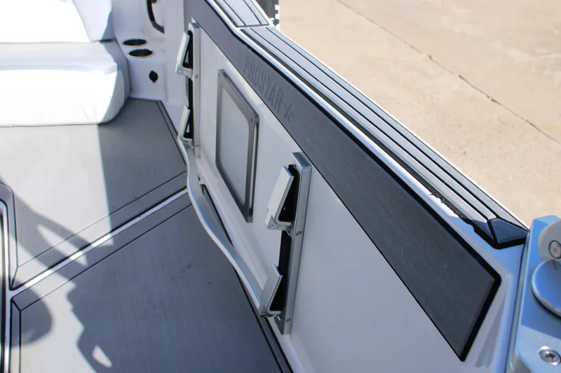 Slide: The Image of 2022 MasterCraft ProStar interior detail with sleek design and modern features. - 6