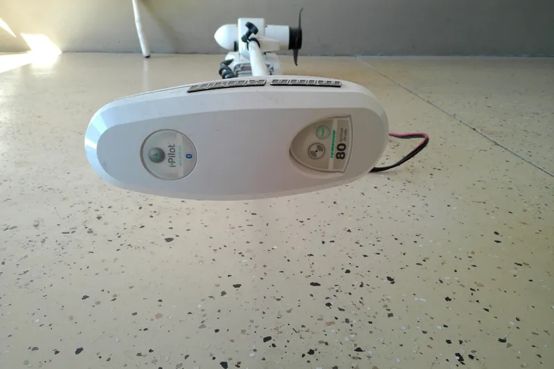 Slide: The Image of Trolling motor with iPilot technology on a 2016 Pathfinder 2200 T boat. - 32