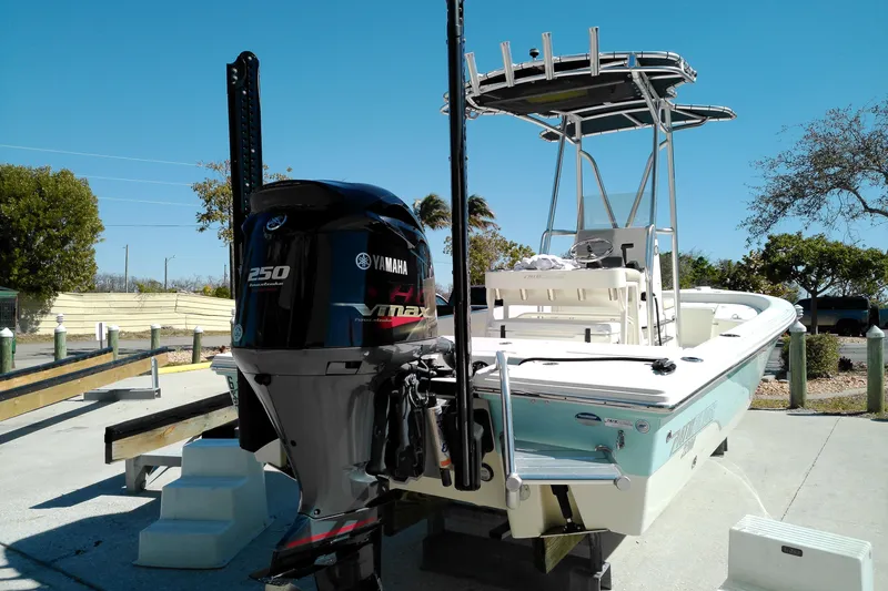 Slide: The Image of 2016 Pathfinder 2200 T boat with Yamaha VMAX 250 engine on trailer. - 4