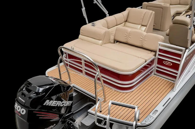 Slide: The Image of Manufacturer Provided Image: 2015 Harris Solstice 240 pontoon boat with Mercury 200 outboard motor. - 4