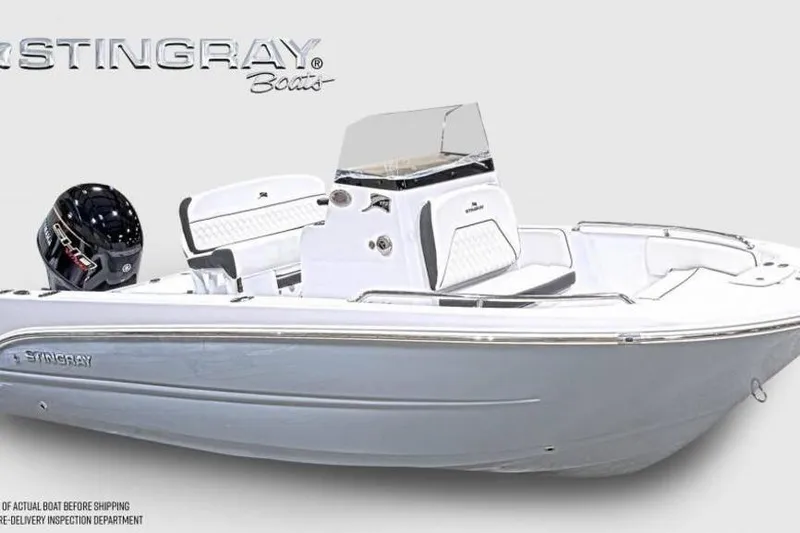 Slide: The Image of 2026 Stingray 173 CC boat with sleek design and modern features. - 8
