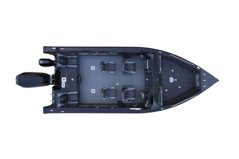 Slide: The Image of Manufacturer Provided Image: Top view of 2025 Lund 2275 Baron boat, showcasing seating and layout. - 25
