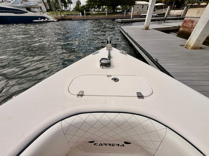 Slide: The Image of 2008 Carrera Powerboats 32 Center Console at dock. - 11