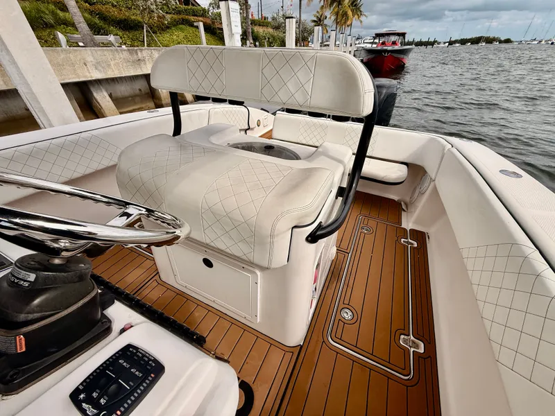 Slide: The Image of Interior of a 2008 Carrera Powerboats 32 Center Console. - 13