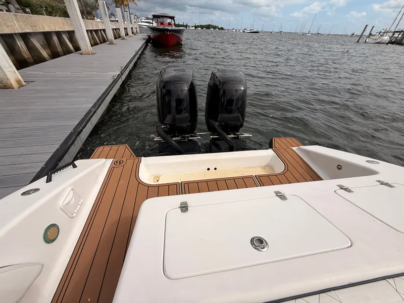 Slide: The Image of 2008 Carrera Powerboats 32 Center Console at dock. - 15