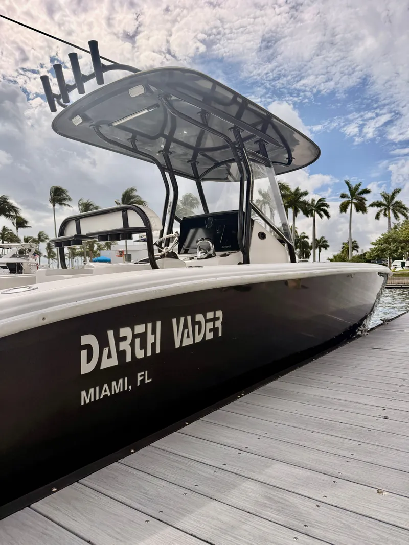 Slide: The Image of 2008 Carrera Powerboats 32 Center Console in Miami, named "Darth Vader". - 19