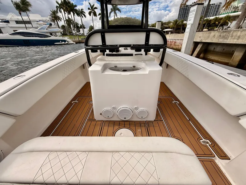 Slide: The Image of Interior of a 2008 Carrera Powerboats 32 Center Console. - 5