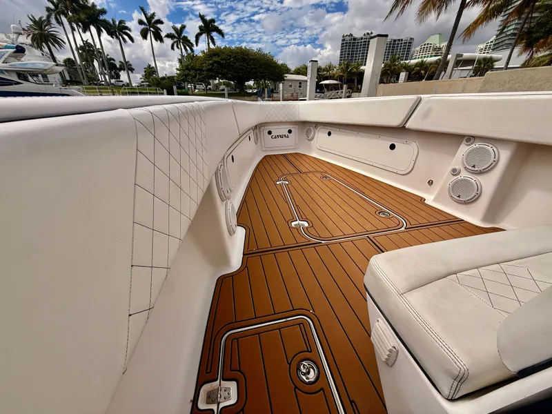 Slide: The Image of Interior of a 2008 Carrera Powerboats 32 Center Console. - 9