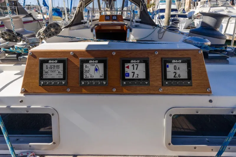 Slide: The Image of Cockpit of 1983 Baltic 42 DP sailboat with B&G navigation instruments. - 16