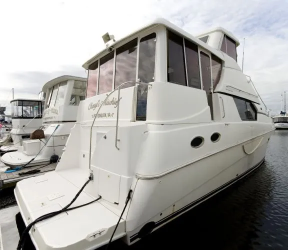 Slide: The Image of Silverton 453 Motor Yacht Fully Glass Enclosed 1999 - 3