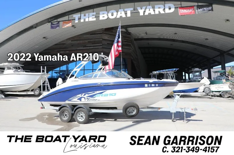 The Image of 2022 Yamaha AR210 boat displayed at The Boat Yard, Louisiana. - 1