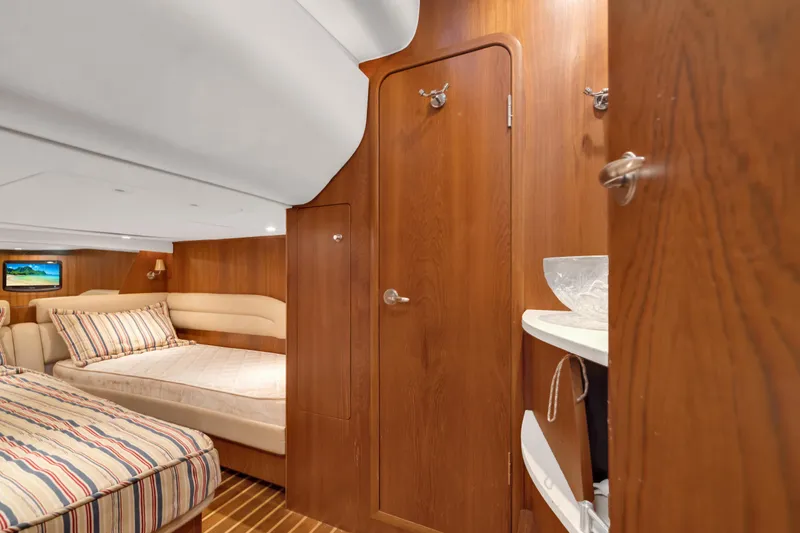 Slide: The Image of Interior of 2006 Tiara Yachts 4300 Sovran with wood finish. - 23