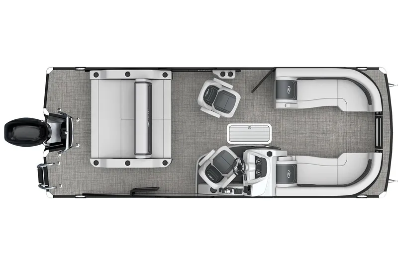 Slide: The Image of Manufacturer Provided Image: 2026 Barletta Cabrio 22UC pontoon boat interior layout, featuring seating and helm. - 10