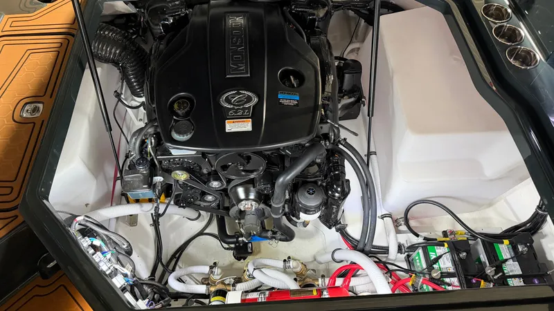 Slide: The Image of Engine compartment of a 2027 Cobalt R8 Surf with a Monsoon 6.2L engine. - 32
