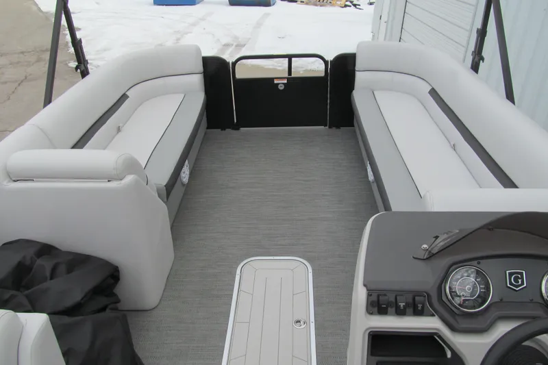 Slide: The Image of Interior of 2023 Godfrey Sweetwater 2286 C pontoon boat with spacious seating. - 8