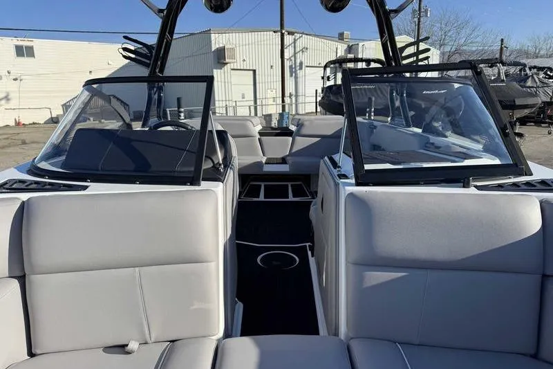 Slide: The Image of 2026 Moomba Craz boat interior with sleek seating and modern design. - 13