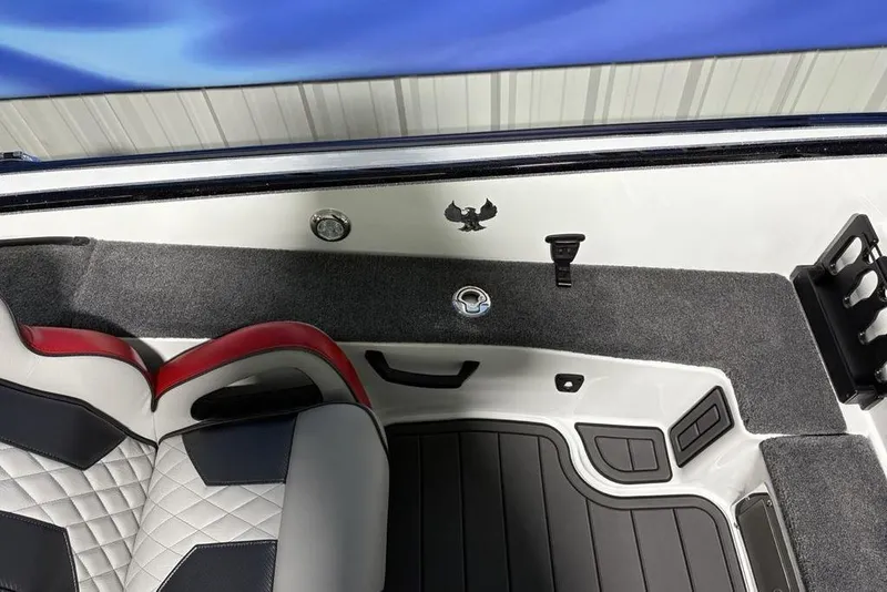 Slide: The Image of Interior of 2026 Phoenix 20 XE boat with stylish seating and sleek design. - 19