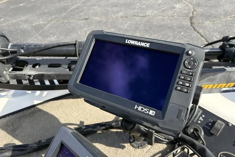 Slide: The Image of Lowrance HDS-9 fishfinder on 2024 ProCraft 185 Pro boat dashboard. - 7
