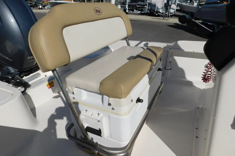 Slide: The Image of 2019 Key West 1720 Center Console boat seat and console detail. - 9