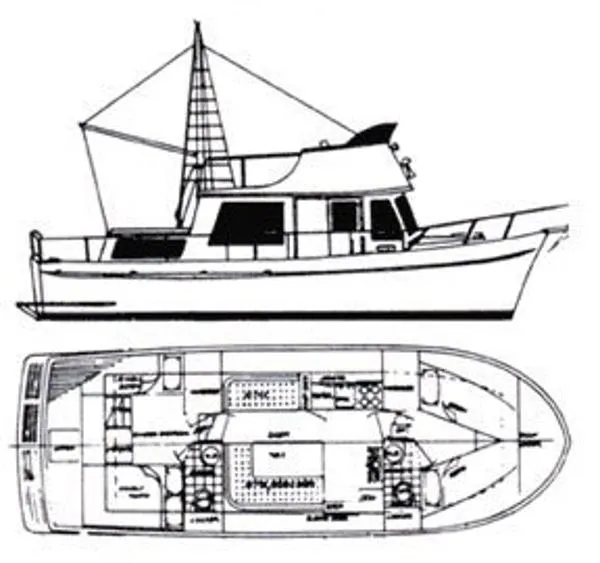 Slide: The Image of Marine Trader 34 Double Cabin 1978 - 0