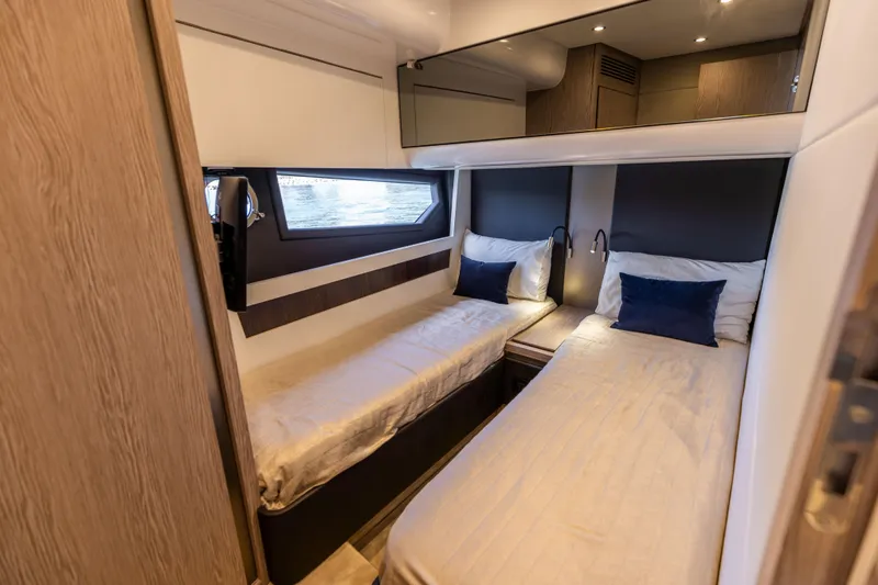 Slide: The Image of Luxurious shower in 2021 Azimut S6 yacht, featuring modern fixtures and sleek design. - 32