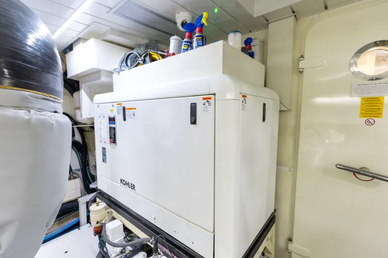Slide: The Image of Engine room of 2014 Riva 86' DOMINO yacht with Kohler generator. - 73