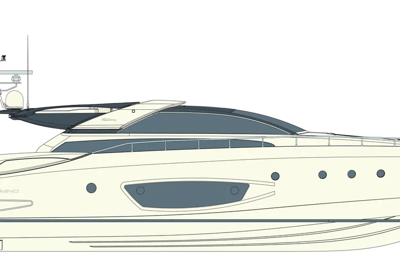 Slide: The Image of Side view illustration of 2014 Riva 86' DOMINO luxury yacht. - 86