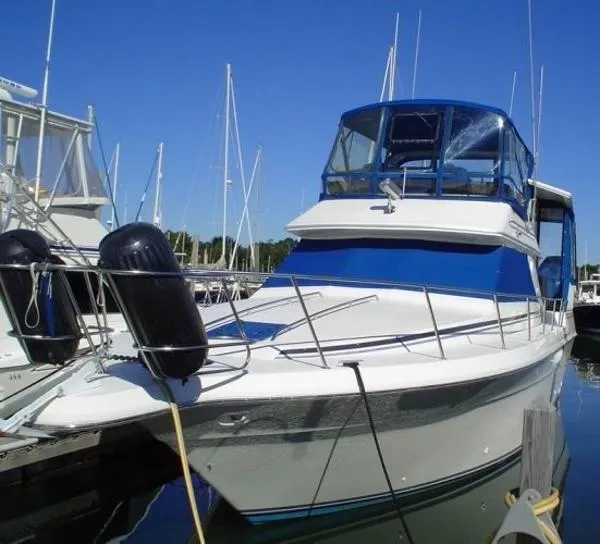 Slide: The Image of Sea Ray 380 Aft Cabin Motor Yacht 1990 - 1