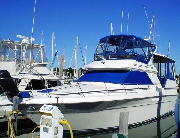 Slide: The Image of Sea Ray 380 Aft Cabin Motor Yacht 1990 - 2