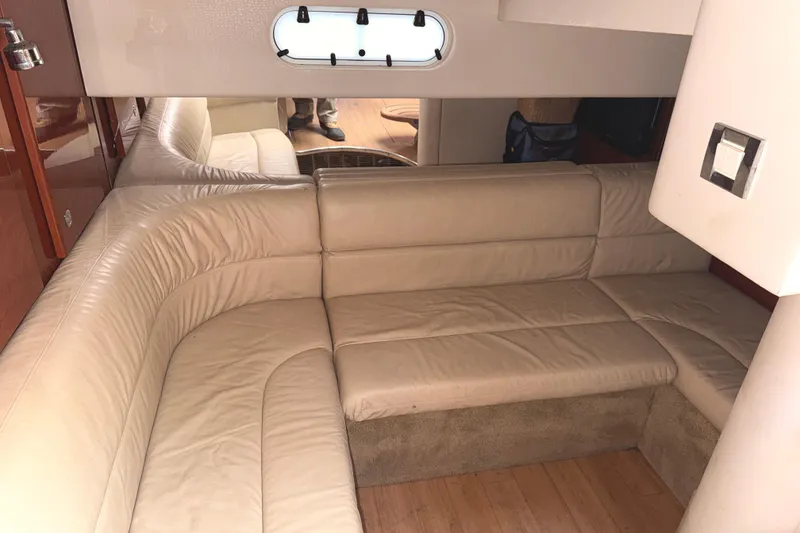 Slide: The Image of Interior of 2011 Formula 34 Performance Cruiser with beige leather seating. - 14
