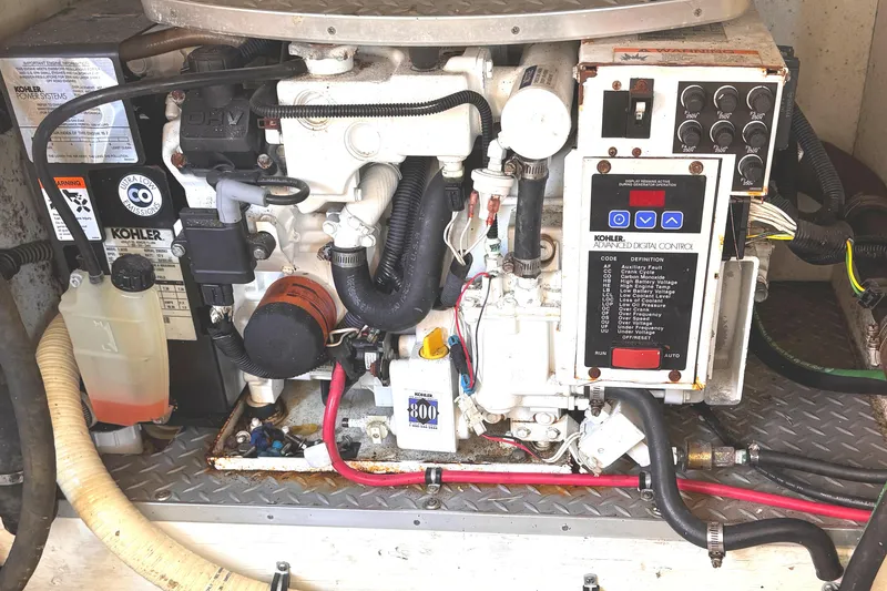 Slide: The Image of Engine compartment of a 2011 Formula 34 Performance Cruiser with Kohler power system. - 29