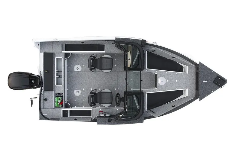 Slide: The Image of Manufacturer Provided Image: Top view of 2026 Lund 1700 Explorer Sport boat interior layout. - 2