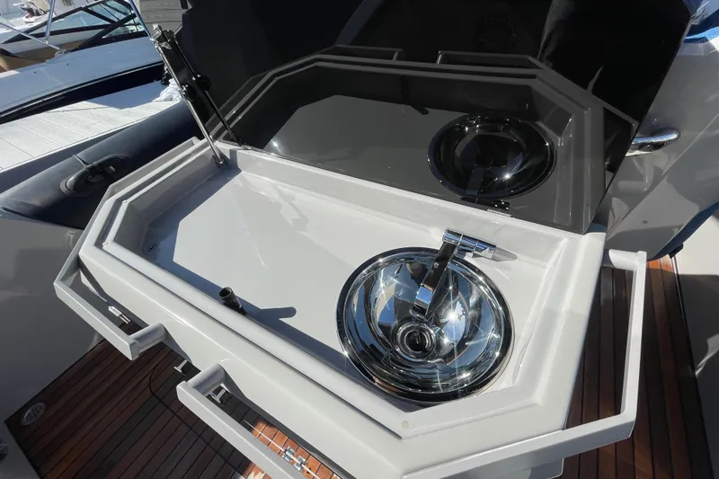Slide: The Image of Luxury yacht sink on Skipper-BSK BSK 38, 2023 model, with sleek chrome finish. - 40