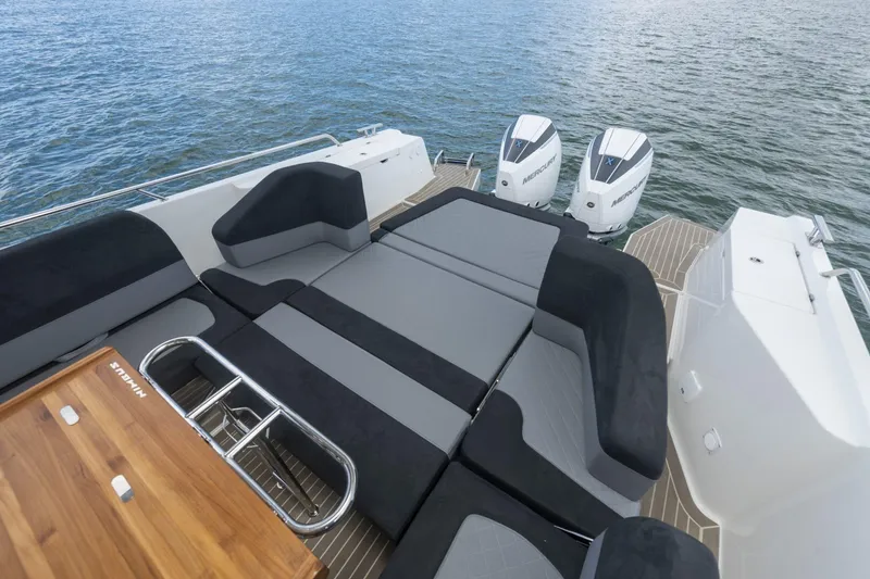 Slide: The Image of Nimbus Tender 11, 2025, luxury boat with modern engines on the water. - 14