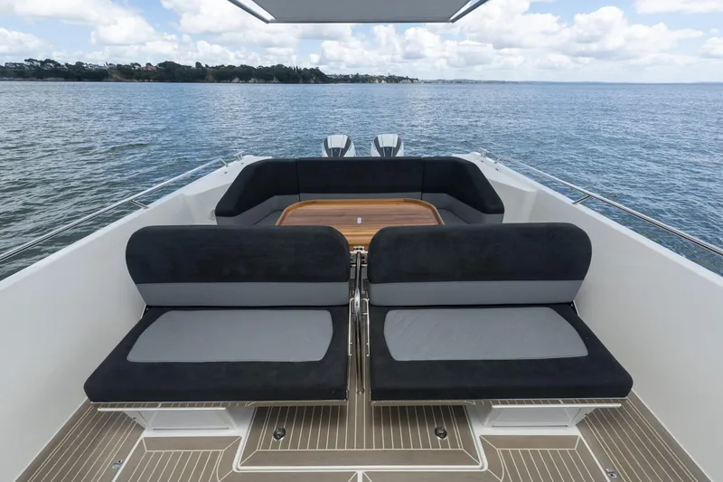 Slide: The Image of Nimbus Tender 11, 2025, featuring stylish seating area on the water. - 15