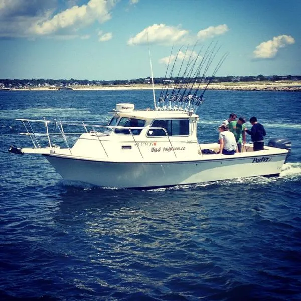 Slide: The Image of Parker Marine 2520 Modified V Sport Cabin 2002 - 2