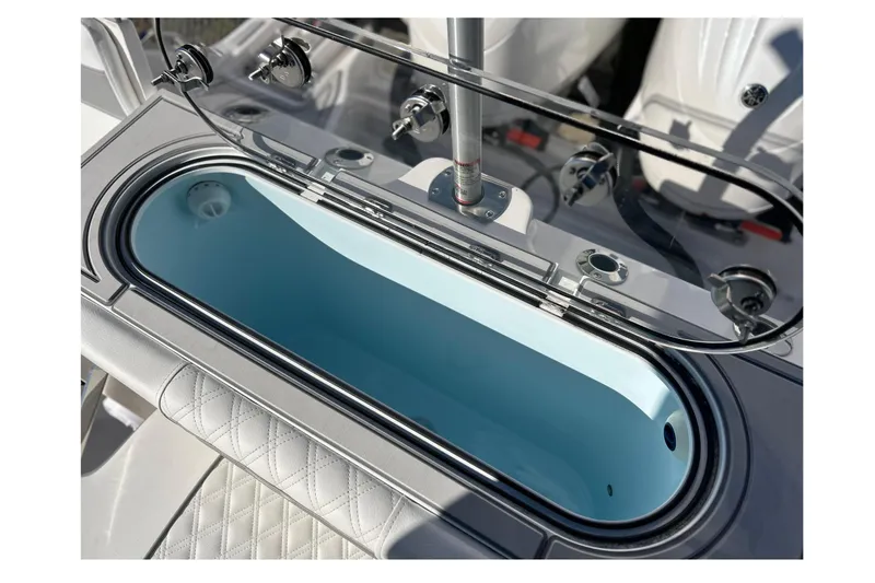 Slide: The Image of Sea Fox 288 Commander 2026, open boat storage compartment. - 25