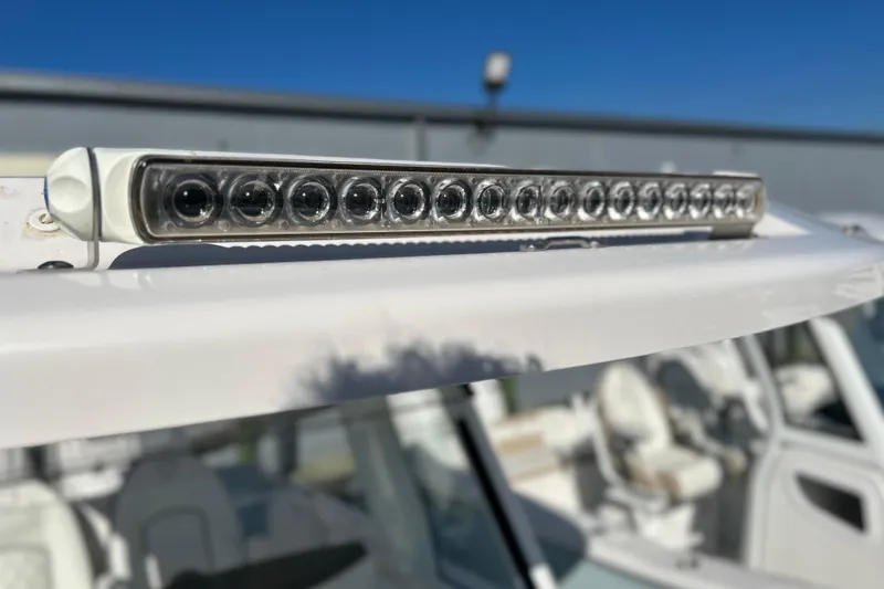 Slide: The Image of LED light bar on 2026 Sea Fox 288 Commander boat, close-up view. - 37