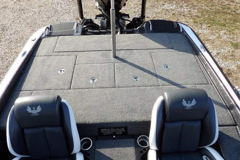 Slide: The Image of 2024 Phoenix 721 ProXP boat interior with cushioned seats and spacious deck layout. - 14