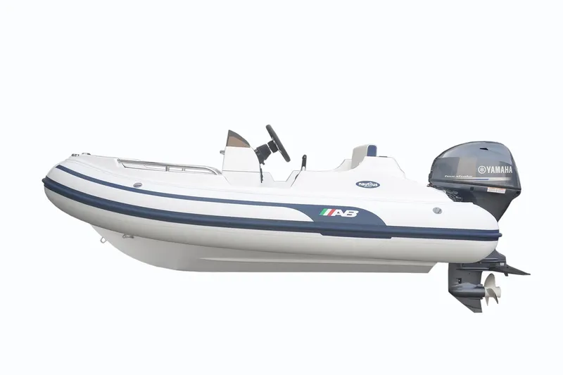 The Image of Manufacturer Provided Image: 2026 AB Inflatables Nautilus 11 DLX with Yamaha engine, side view. - 0