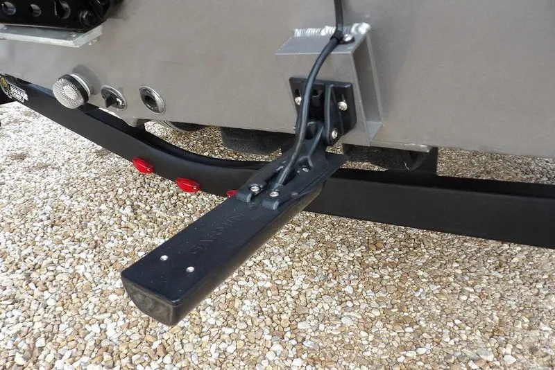 Slide: The Image of Rear view of 2026 Crestliner XFC 189 boat with trailer attachment. - 52