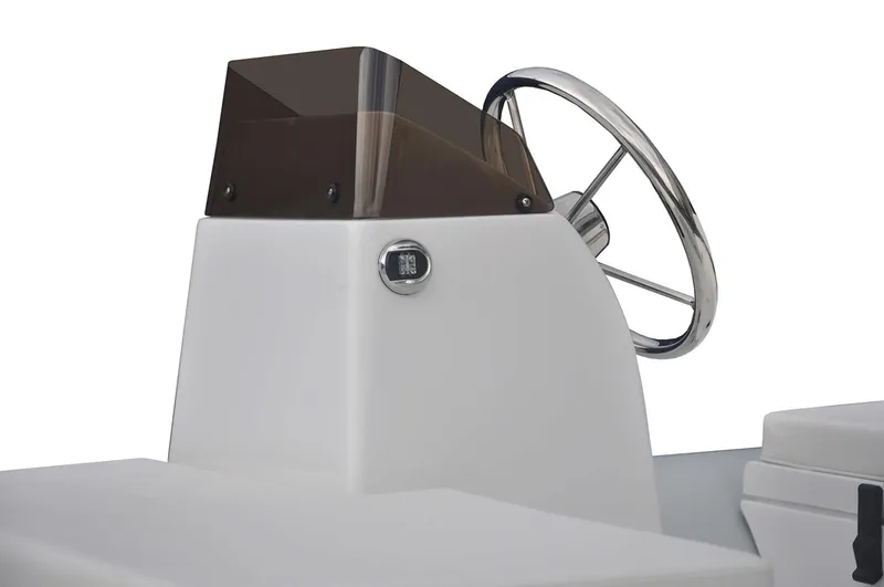 Slide: The Image of Manufacturer Provided Image: Steering console of AB Inflatables Mares 10 VSX 2026. - 2