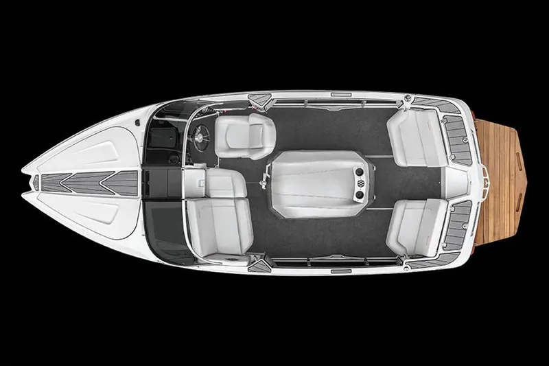 Slide: The Image of Manufacturer Provided Image: Top view of a 2018 MasterCraft ProStar boat interior layout. - 6