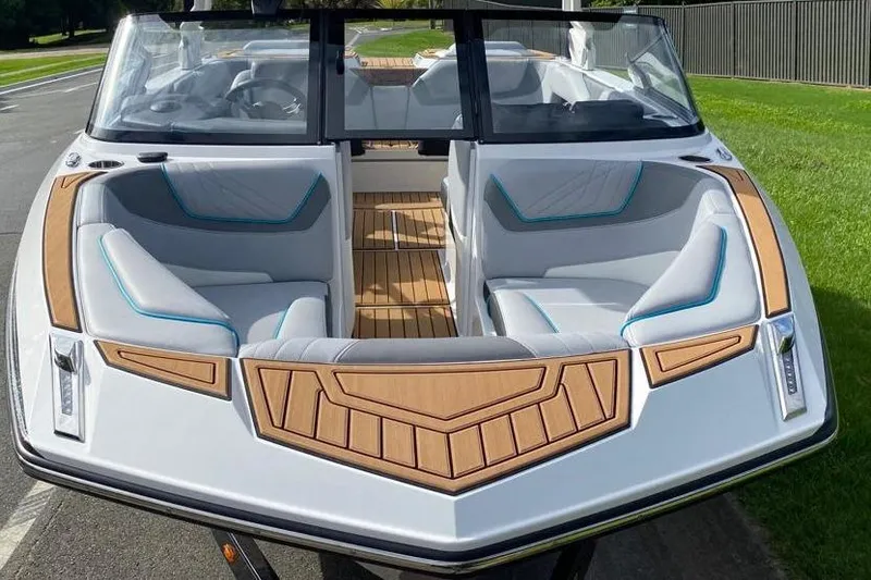 Slide: The Image of 2020 Nautique Super Air Nautique GS20 boat with sleek design and comfortable seating. - 2