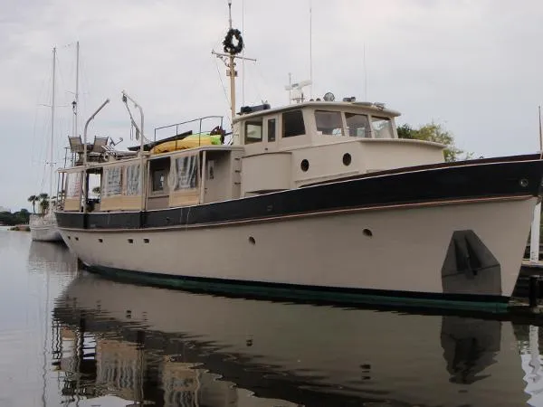Slide: The Image of Camden Boat Works Dory Yacht Trawler 1956 - 0