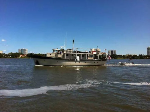 Slide: The Image of Camden Boat Works Dory Yacht Trawler 1956 - 2