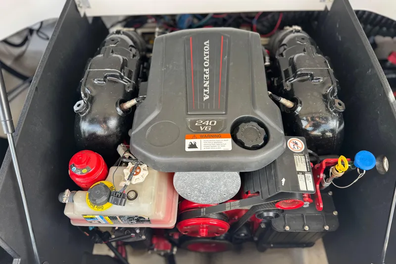 Slide: The Image of Volvo Penta 240 V6 engine in 2018 Regal 2100 Bowrider boat. - 21