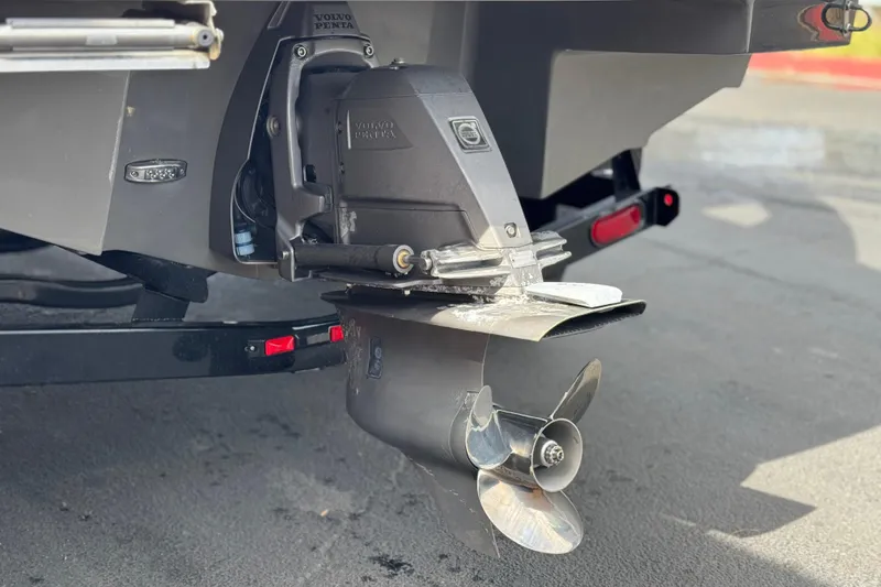 Slide: The Image of 2018 Regal 2100 Bowrider boat with Volvo Penta outdrive and propeller. - 9